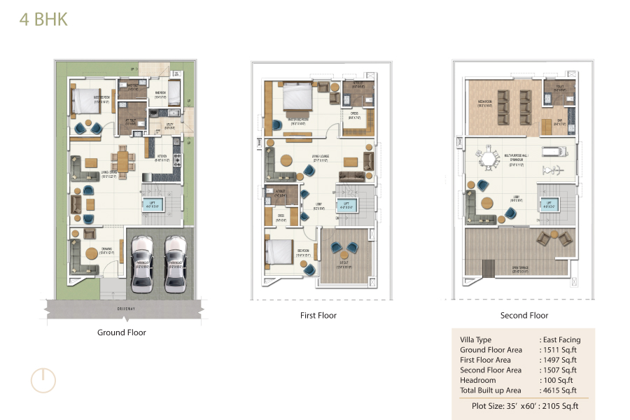 dsr elixir 4 bhk floor plan 4615