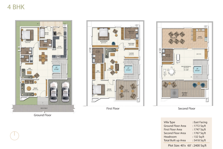 dsr elixir floor plan 4 bhk 5418 sq.ft
