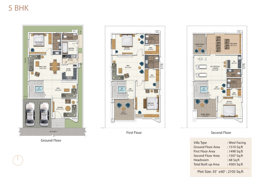 dsr elixir floor plan 5 bhk 4583