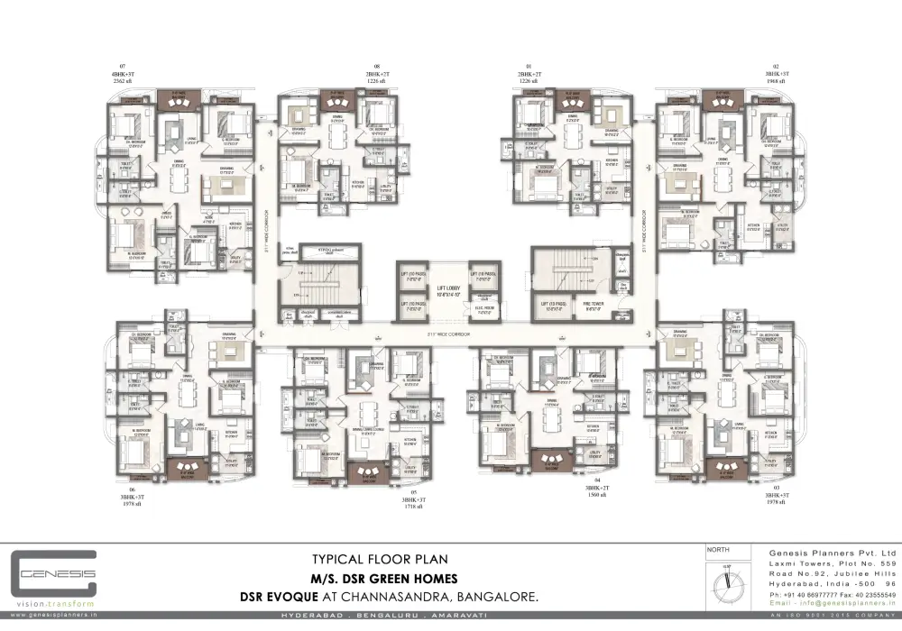 dsr Evoque typical floor plan