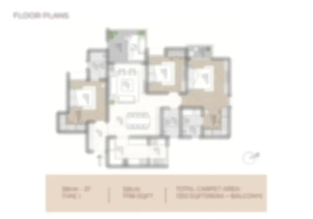 dsr flats whitefield 3 bhk floorplan