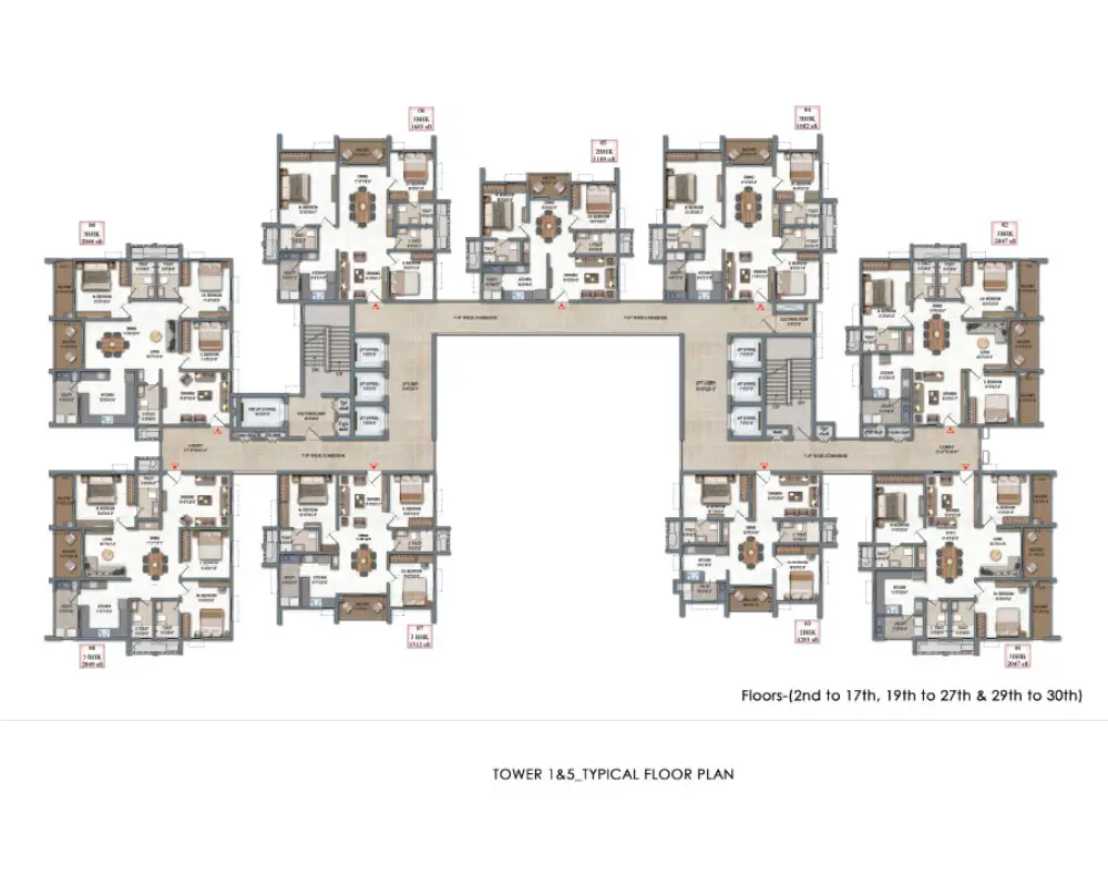 dsr the address tower-1-5-floorplan
